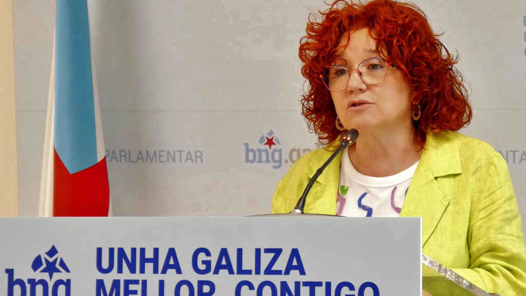 Rueda de prensa de Montse Prado (Foto: Nós Diario).