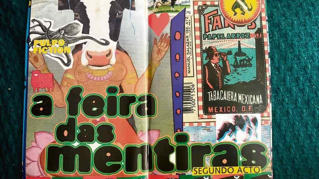 Collage de 'A feira das mentiras', que escribiu o propio Manu Chao como proxecto e adianto das emocións que nos agardaban (Foto: X. S.).