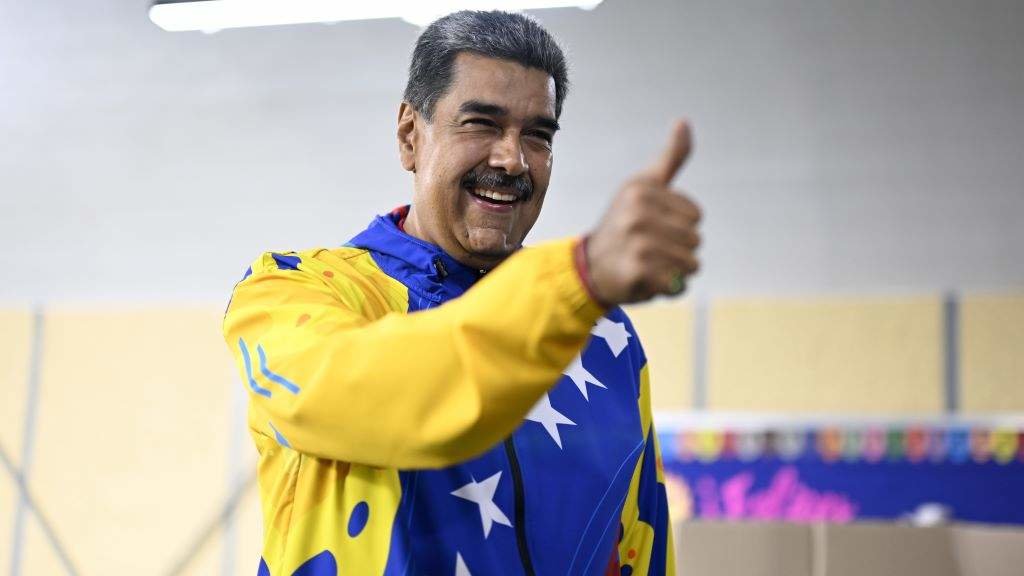 O presidente de Venezuela, Nicolás Maduro, este domingo (Foto: Li Muzi / Xinhua News / Contacto Photo vía Europa Press).