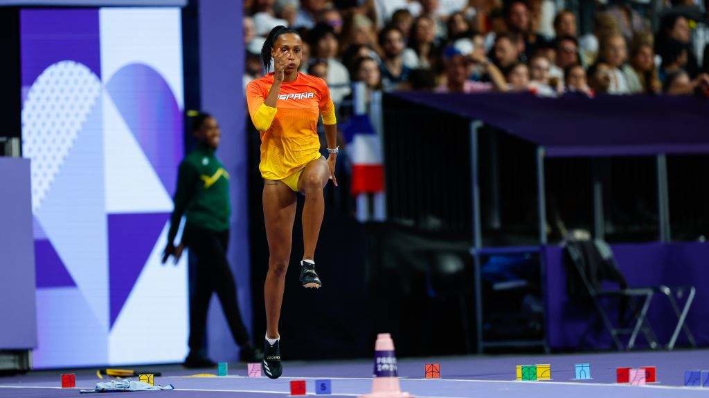 Ana Peleteiro, este sábado,  no Stade de France. (Foto: AFP7 vía Europa Press)