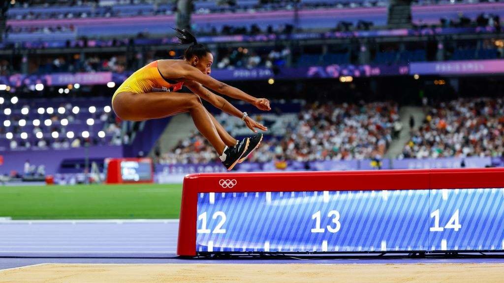 Ana Peleteiro, este sábado,  no Stade de France. (Foto: AFP7 vía Europa Press)