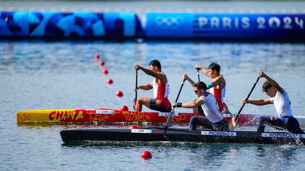 Joan Antoni Moreno e Diego Domínguez, no C2 500 masculino. (Foto: AFP7 / Europa Press)