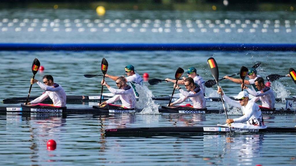 Saúl Craviotto, Carlos Arévalo, Marcus Cooper e Rodrigo Germade, no K4 500 masculino. (Foto: AFP7 / Europa Press)