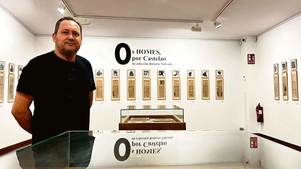 Xoán Pastor na inauguración da mostra. (Foto: Museo de Artes)