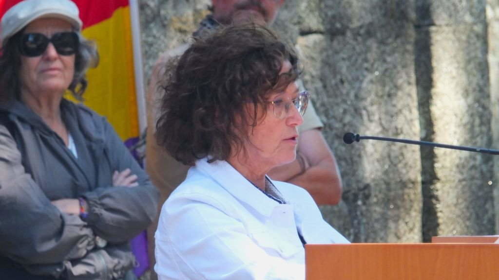 Pilar López Vera no acto de San Simón o 21 de xullo. (Foto: Anxo Padín / IMG).