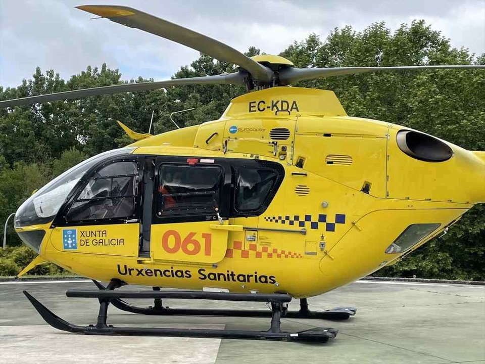 Imaxe de arquivo dun helicóptero medicalizado. (Foto Europa Press)