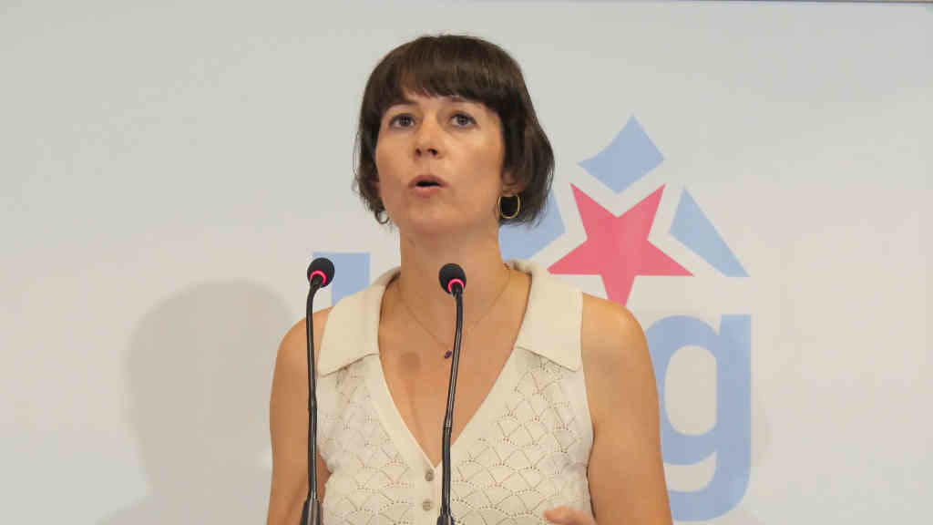 Ana Pontón, esta quinta feira, en rolda de prensa (Foto: Nós Diario).