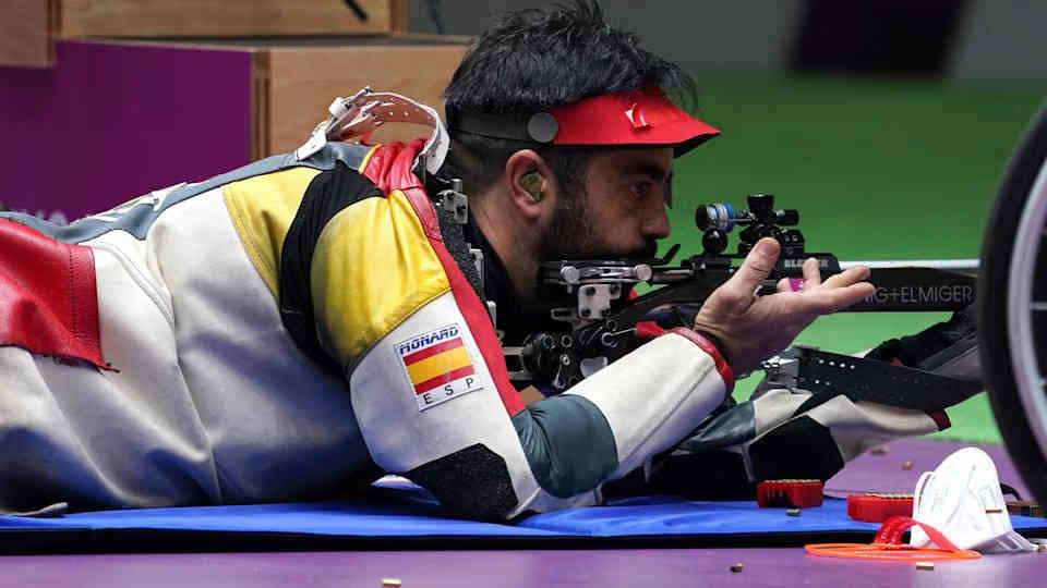 Juan Antonio Saavedra, esta quinta feira na proba de 50 metros (Foto: CPE).