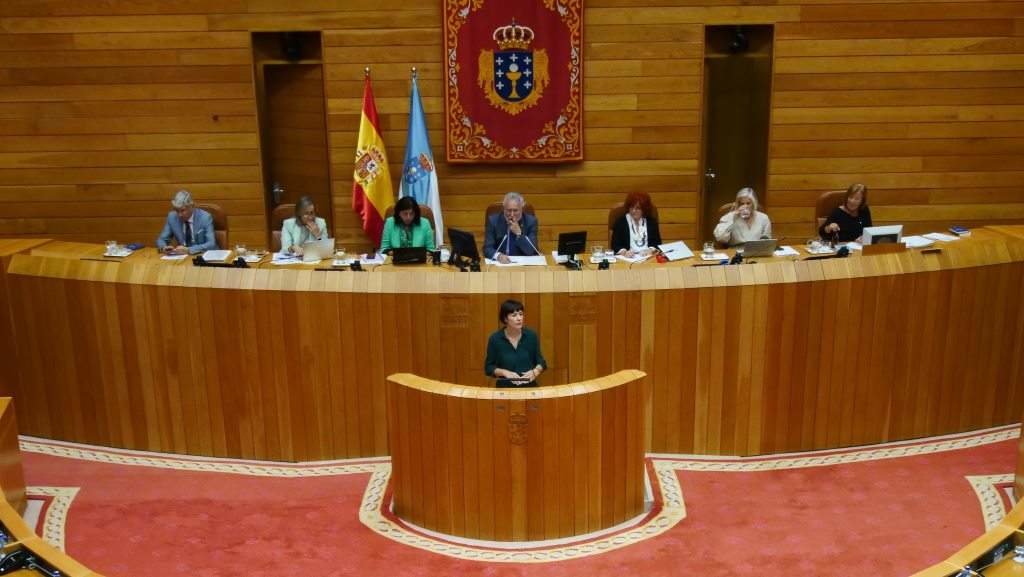 Ana Pontón, portavoz nacional do BNG, esta terza feira no Parlamento galego. (Foto: Nós Diario)