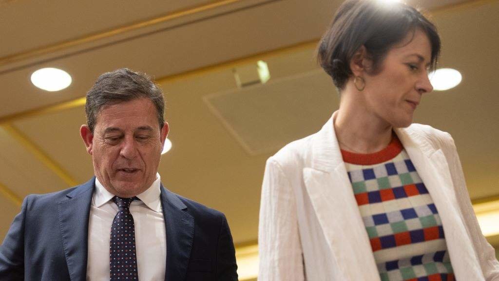 José Ramón Gómez Besteiro e Ana Pontón. (Foto: Eduardo Parra / Europa Press)