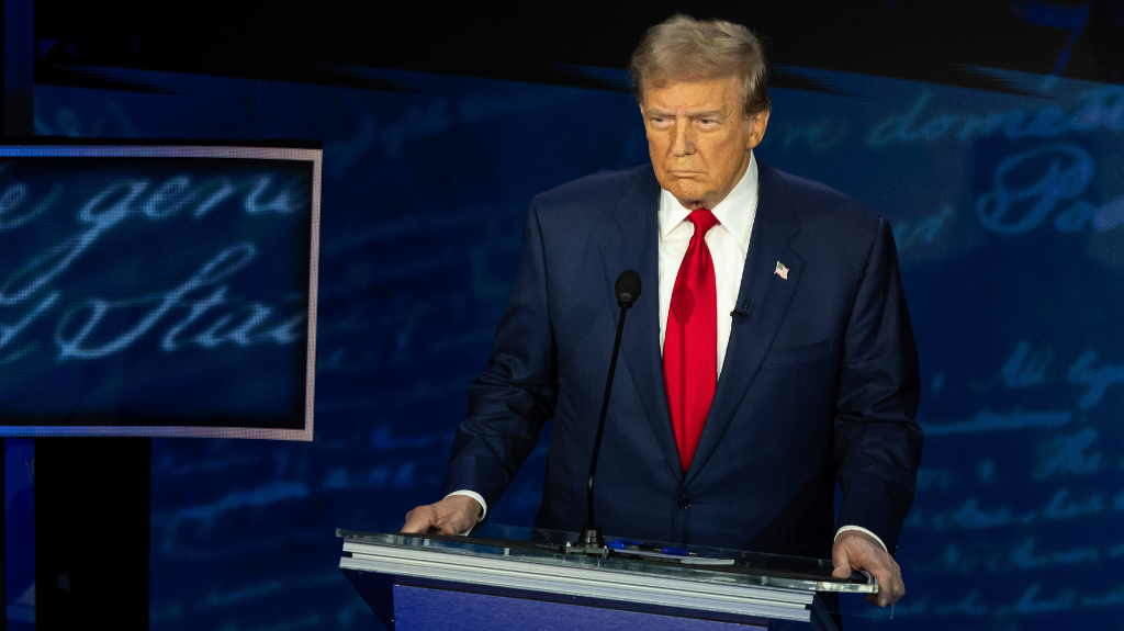 Donald Trump no debate. (Foto: Michael Le Brecht II / Europa Press / Contacto)