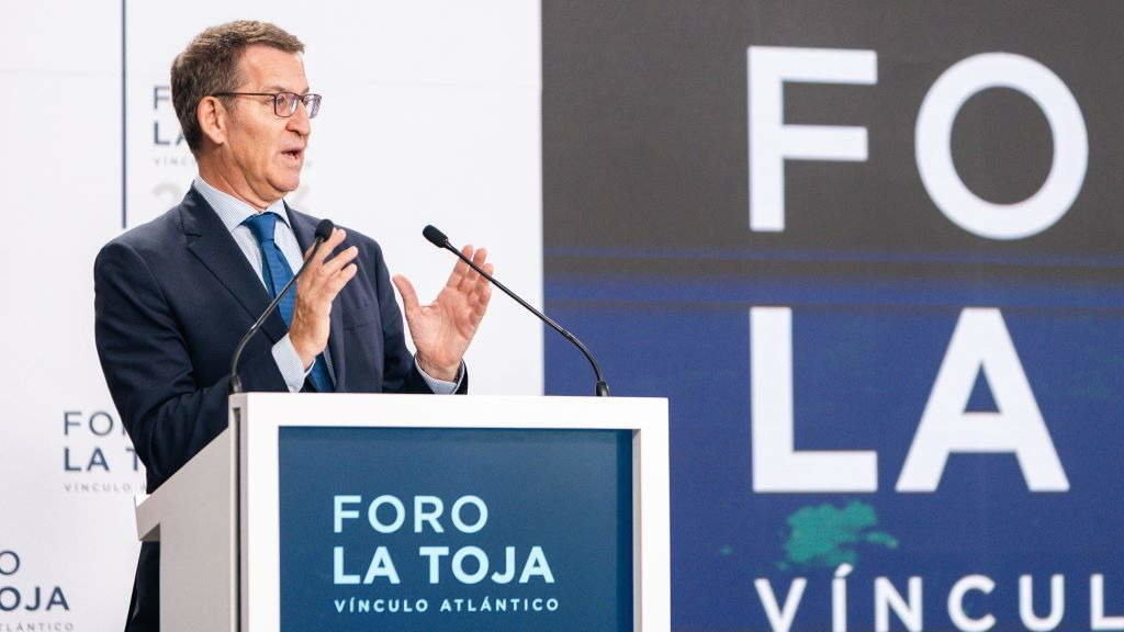 Núñez Feixoo durante a súa participación no V Foro A Toxa. (Foto: Agostime / Europa Press)