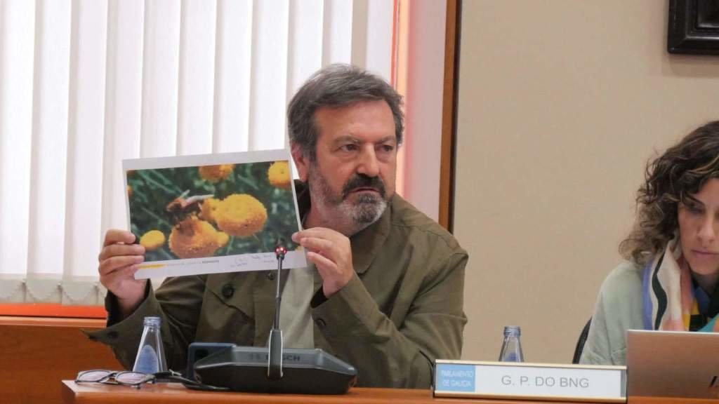 Luís Bará, deputado do BNG no Parlamento galego, onte. (Foto: Nós Diario)