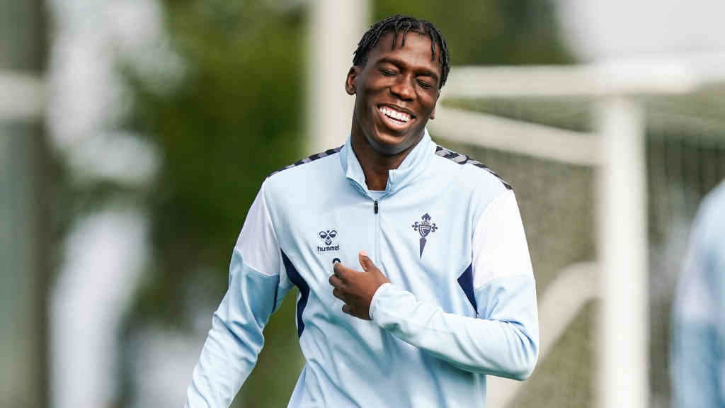 Ilaix Moriba, unha das últimas incorporación dos internacionais. (Foto: RC Celta).