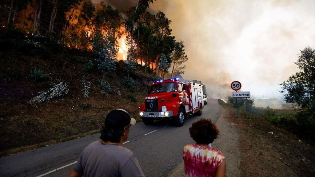 Incendio forestal en Server do Vouga, distrito de Aveiro, rexión Centro de Portugal. (Foto: Diogo Baptista / SOPA Images via Z / DPA)