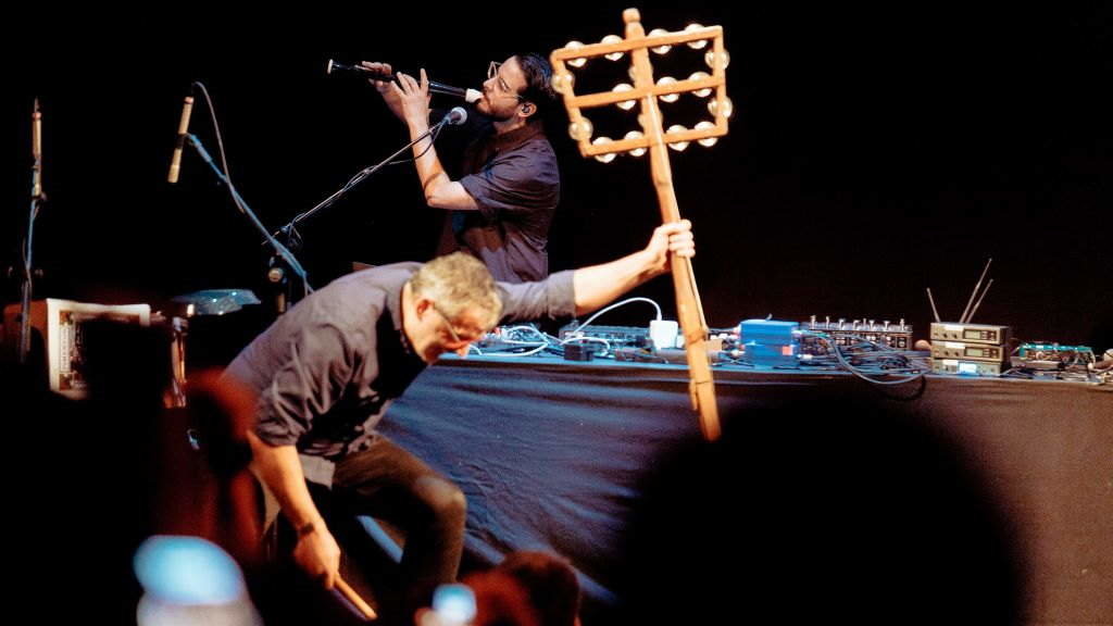 Baiuca durante un concerto en colaboración con Xosé Lois Romero e Aliboria. (Foto: SON Estrella Galicia)