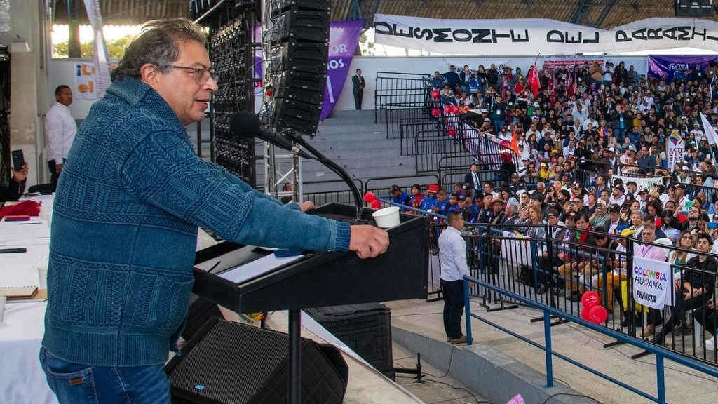 O presidente colombiano, Gustavo Petro, o domingo. (Foto: Presidencia de Colombia)