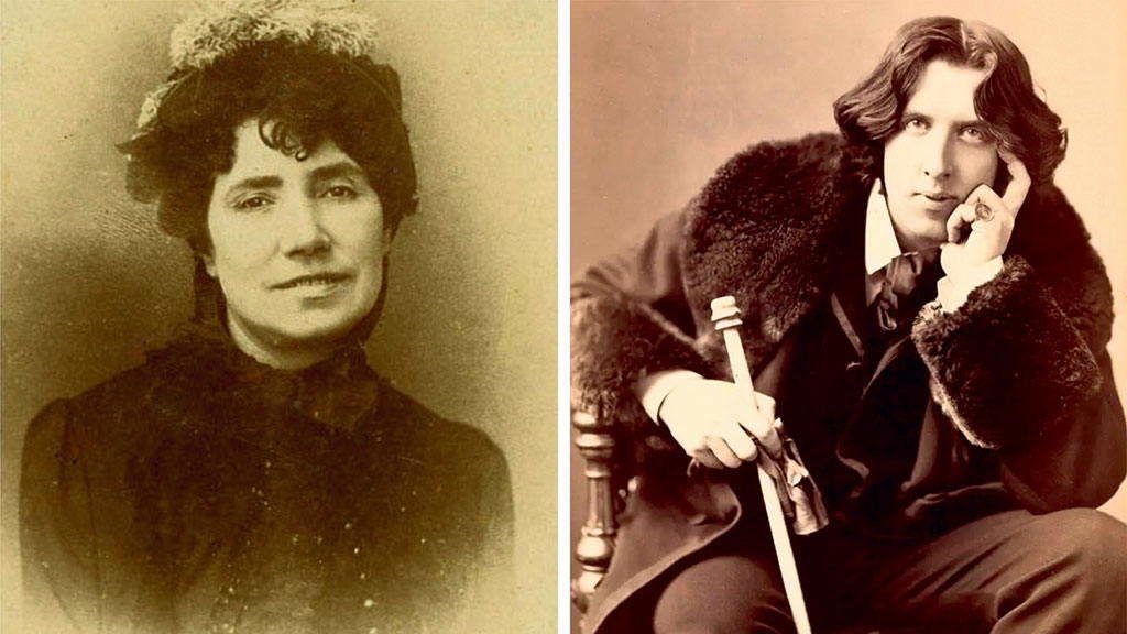 Rosalía de Casto e Oscar Wilde. (Foto: RAG / Napoleon Sarony)