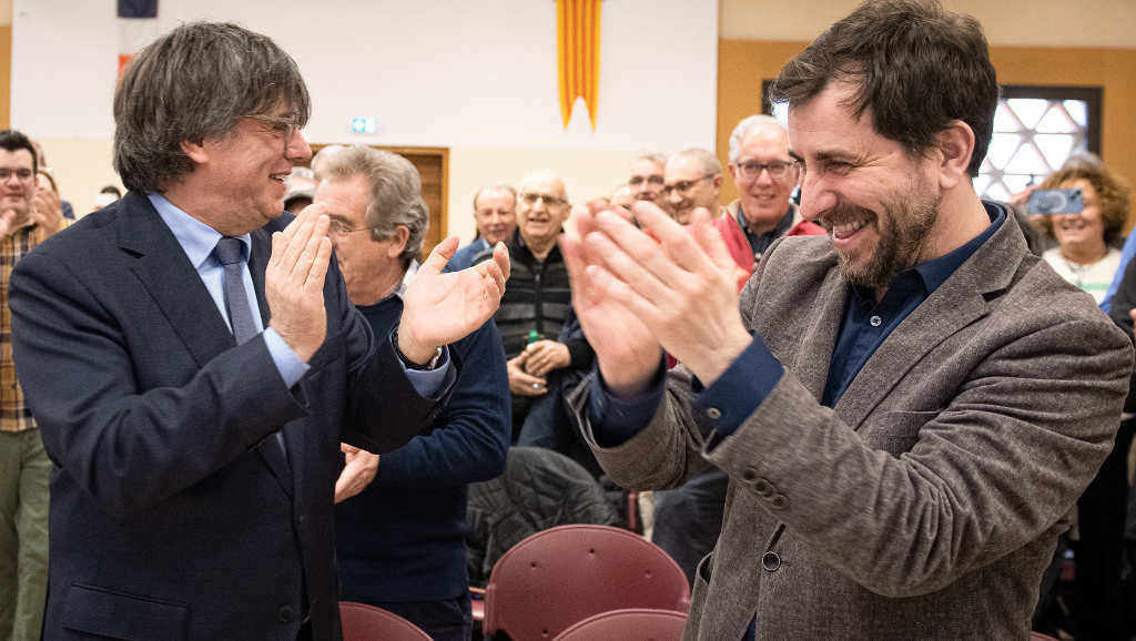 O ex president Carles Puigdemont e o ex conseller Toni Comín. (Foto: Glòria Sánchez / Europa Press)