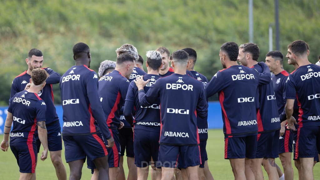 Adestramento do Dépor previo ao partido contra o Albacete. (Foto: RC Deportivo)